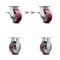 Service Caster 5 Inch Kingpinless Poly on Aluminum Caster Brakes/Swivel Locks 2 Rigid SCC, 2PK SCC-KP30S520-PAR-SLB-BSL-2-R-2 - alternate 1